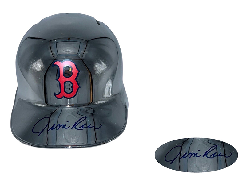 Jim Rice Signed Boston Red Sox Chrome Mini MLB Baseball Batting Helmet (JSA)