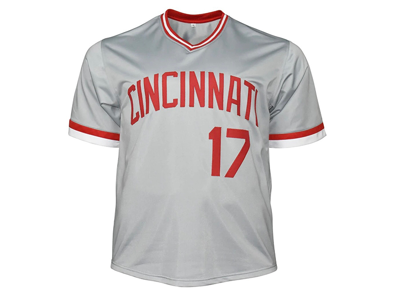 Chris Sabo Autographed Cincinnati Gray Baseball Jersey (JSA)