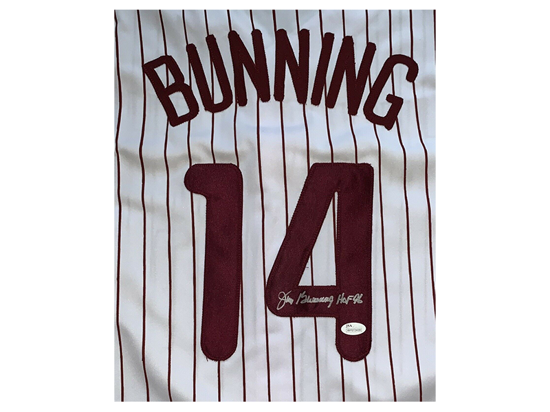 Jim Bunning Autographed Philadelphia Pro Pinstripe Baseball Jersey