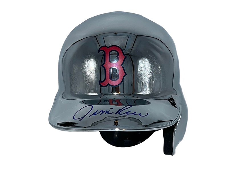 Jim Rice Signed Boston Red Sox Chrome Mini MLB Baseball Batting Helmet (JSA)