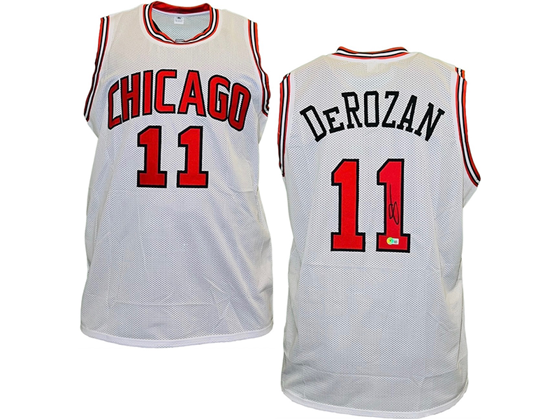 DeMar DeRozan Autographed White Chicago Basketball Jersey Beckett