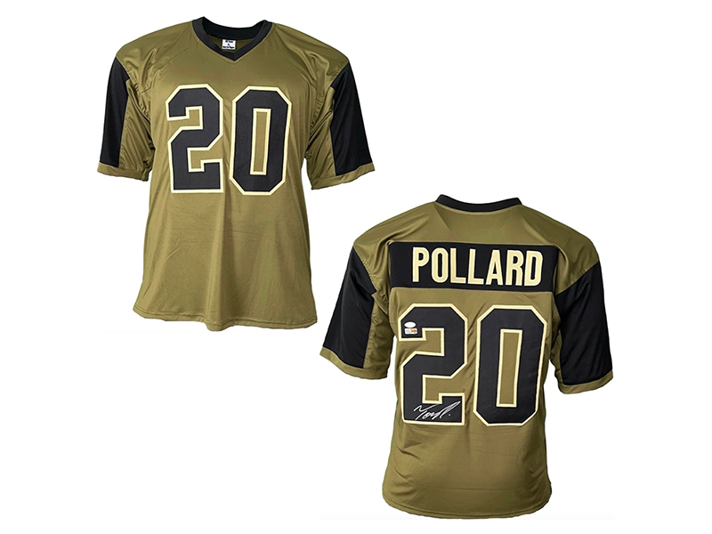 Tony Pollard Autographed Pro Style Dallas Green Salute to Service Jersey JSA