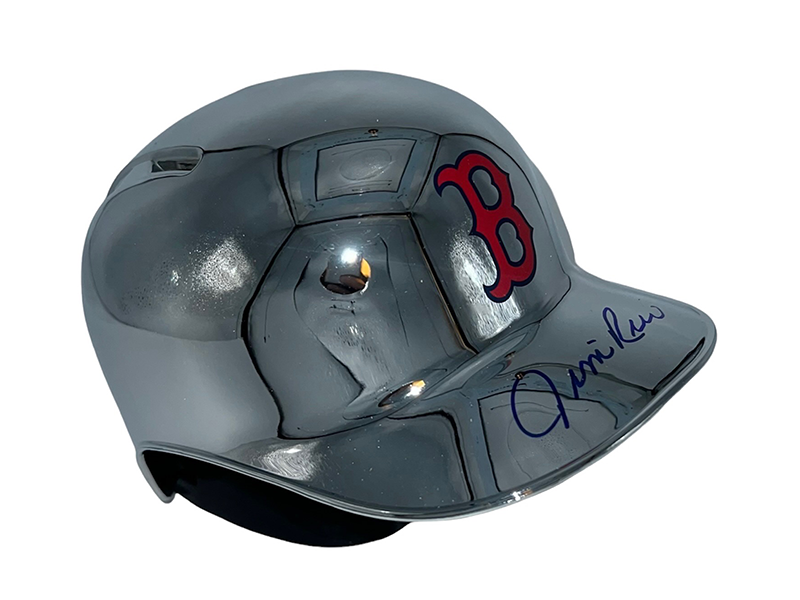 Jim Rice Signed Boston Red Sox Chrome Mini MLB Baseball Batting Helmet (JSA)