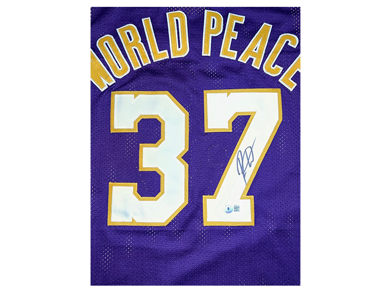 Ron Artest (World Peace) Autographed ProStyle Purple Basketball Jersey Beckett