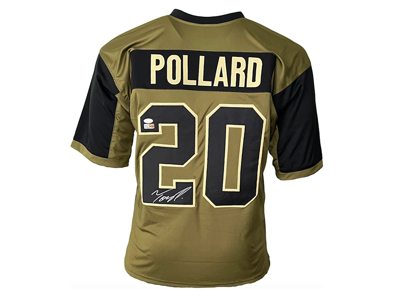 Tony Pollard Autographed Pro Style Dallas Green Salute to Service Jersey JSA