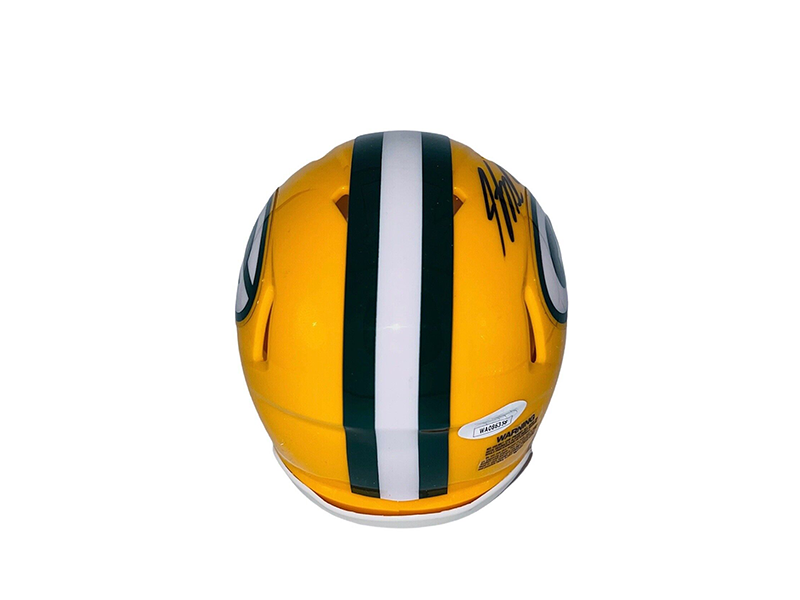 Jordy Nelson Signed Green Bay Packers Mini Speed Football Helmet JSA