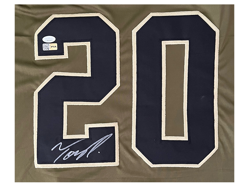 Tony Pollard Autographed Pro Style Dallas Green Salute to Service Jersey JSA