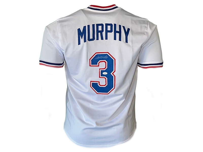 Dale Murphy Autographed Atlanta White Baseball Throwback Jersey (JSA)