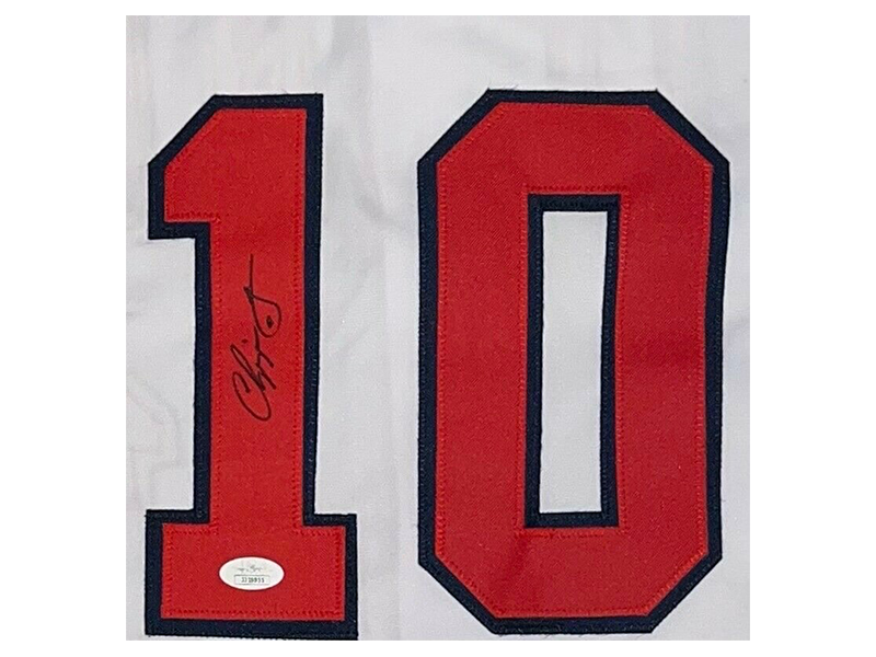 Chipper Jones Autographed Atlanta Pro Style Baseball Jersey White (JSA)