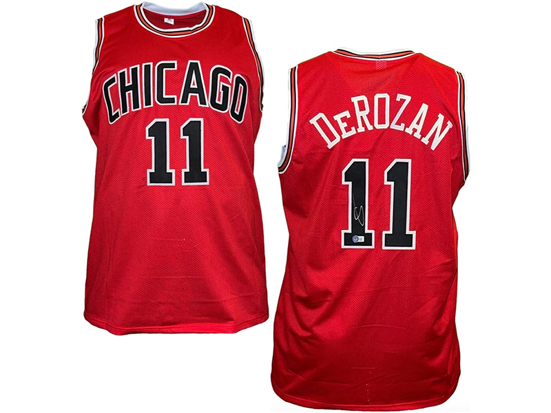 DeMar DeRozan Autographed Red Chicago Basketball Jersey Beckett