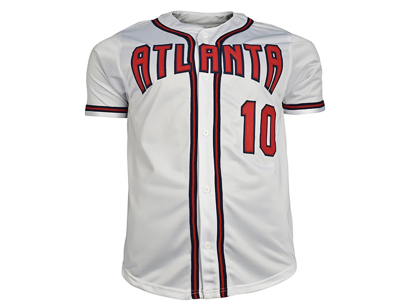 Chipper Jones Autographed Atlanta Pro Style Baseball Jersey White (JSA)