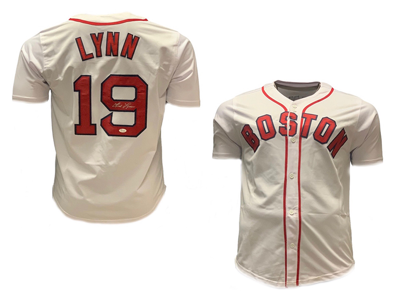 Fred Lynn Autographed Throwback Pro Style White Baseball Jersey (JSA)