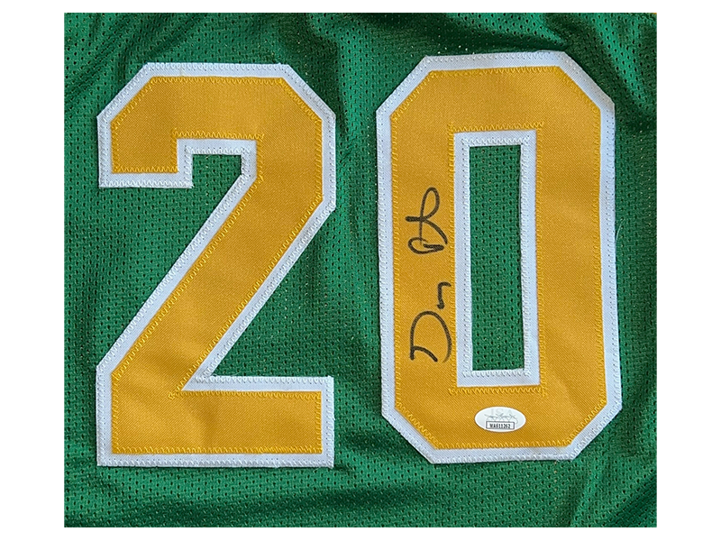 Gary Payton Autographed Seattle Green Basketball Jersey (JSA)