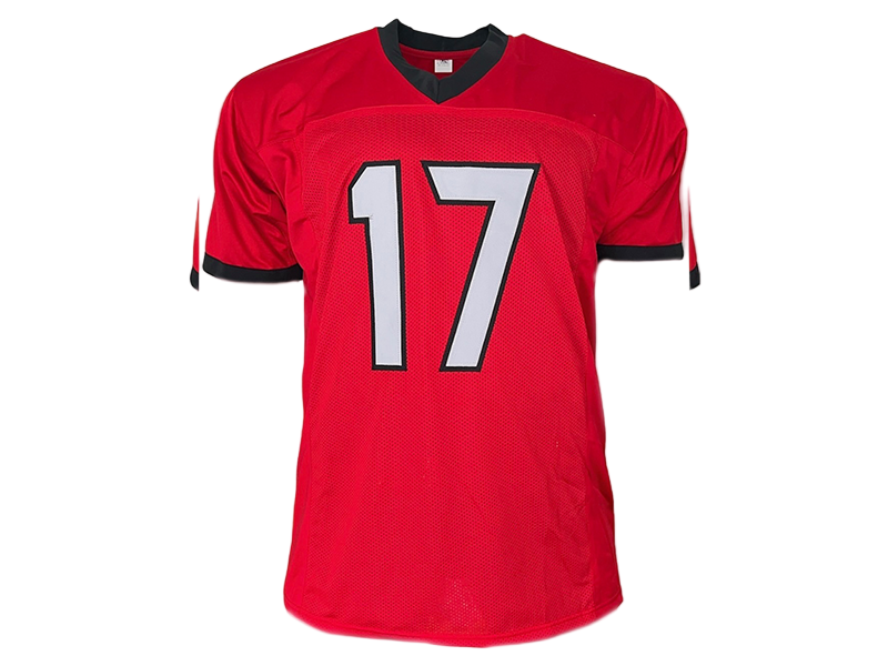 Nakobe Dean Autographed Georgia Collage Red Football Jersey (JSA