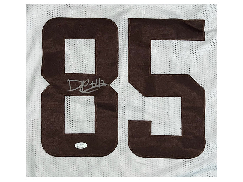 David Njoku Autographed Custom White Football Jersey (JSA)