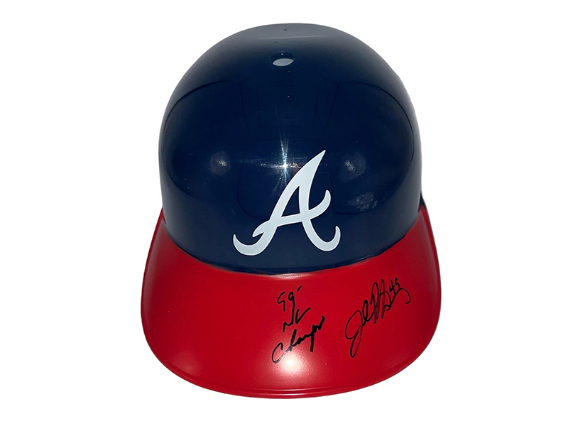 John Rocker Signed 99 NL Champs Inscription Atlanta Braves Baseball Helmet (JSA)