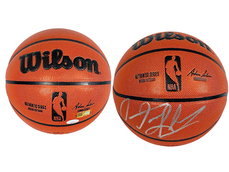 Dennis Rodman Signed Wilson Authentic Series NBA Basketball Silver Ink (JSA)