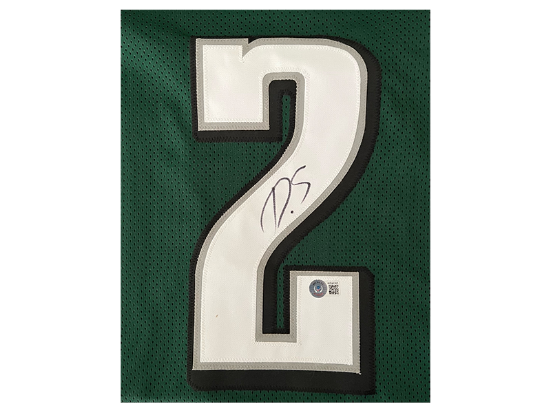 Darius Slay Jr. Autographed Philadelphia Green Football Jersey (Beckett)