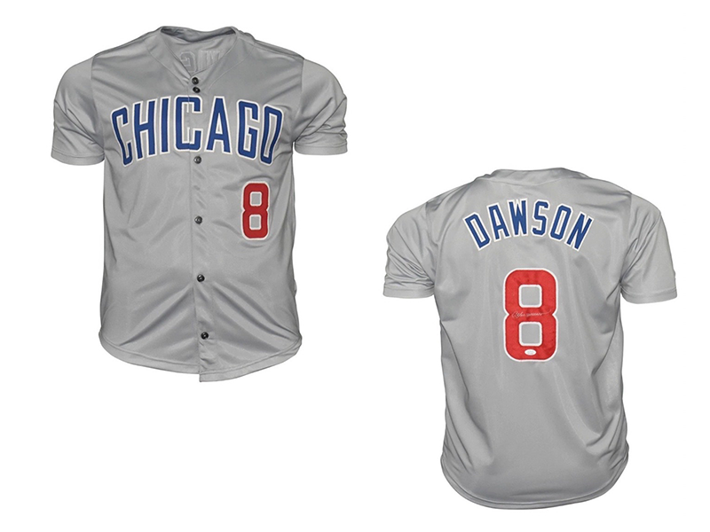 Andre Dawson Autographed Pro Style Chicago Gray Baseball Jersey (JSA)