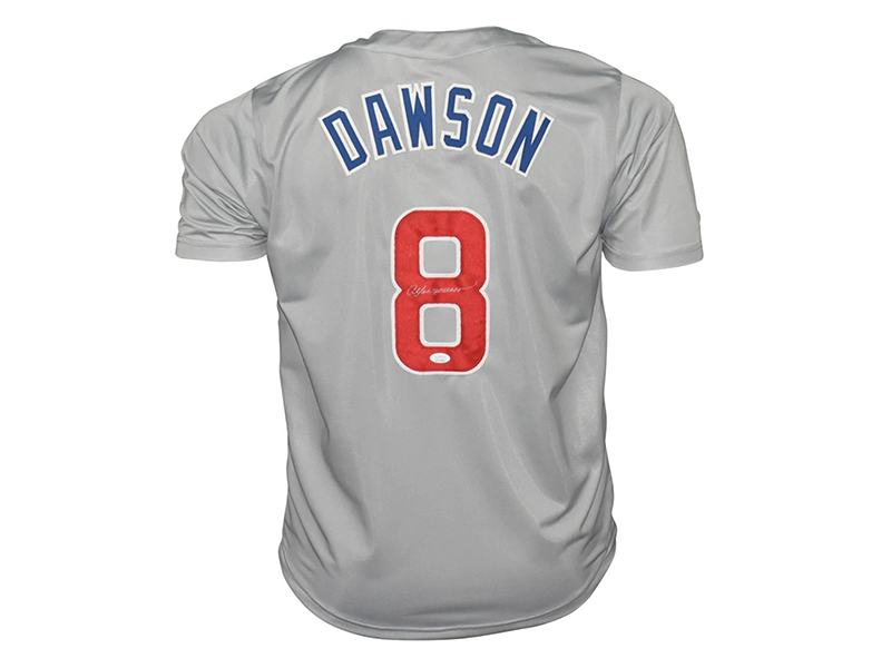 Andre Dawson Autographed Pro Style Chicago Gray Baseball Jersey (JSA)