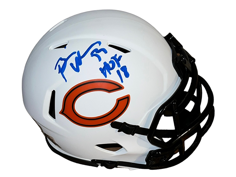 Brian Urlacher Chicago Bears Autographed Lunar Mini Helmet Beckett