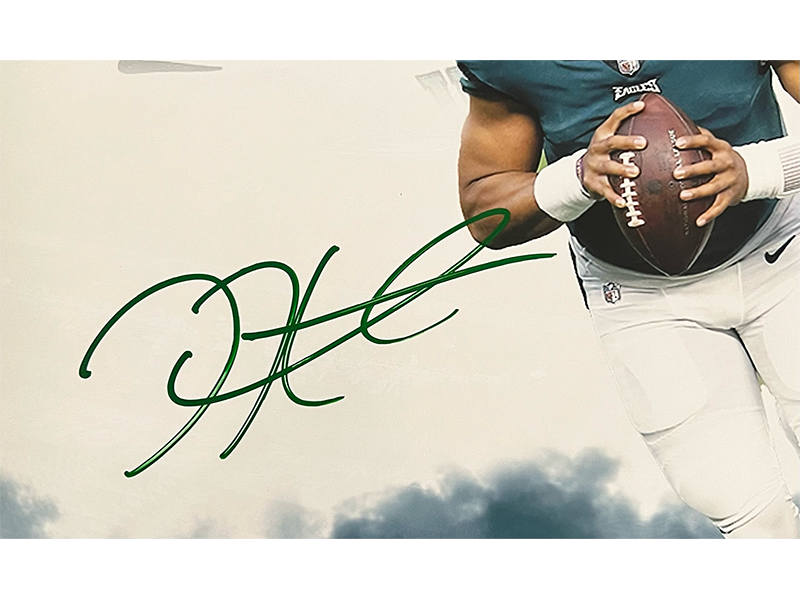 Jalen Hurts Signed Eagles 11x14 Football Yell Collage Photo JSA