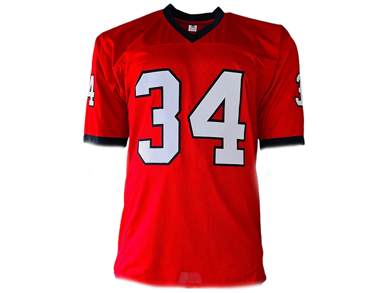 Herschel Walker Autographed College-Edition Red Football Jersey (Beckett)