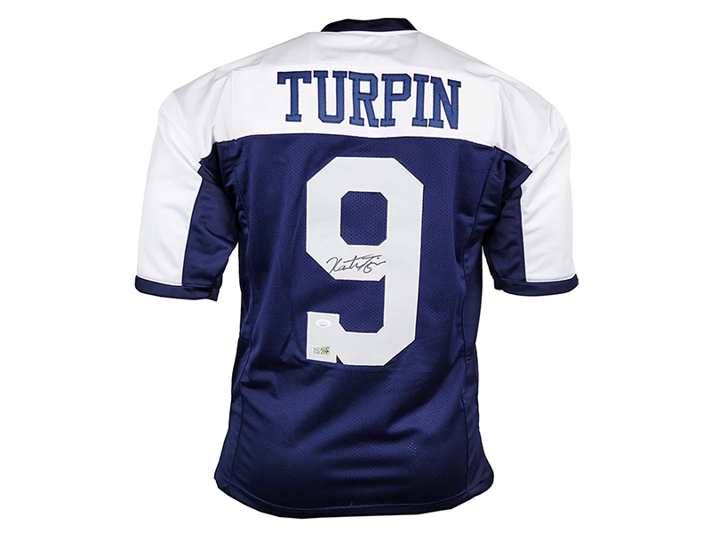 KaVontae Turpin Signed Dallas Thanksgiving Blue Football Jersey (JSA)