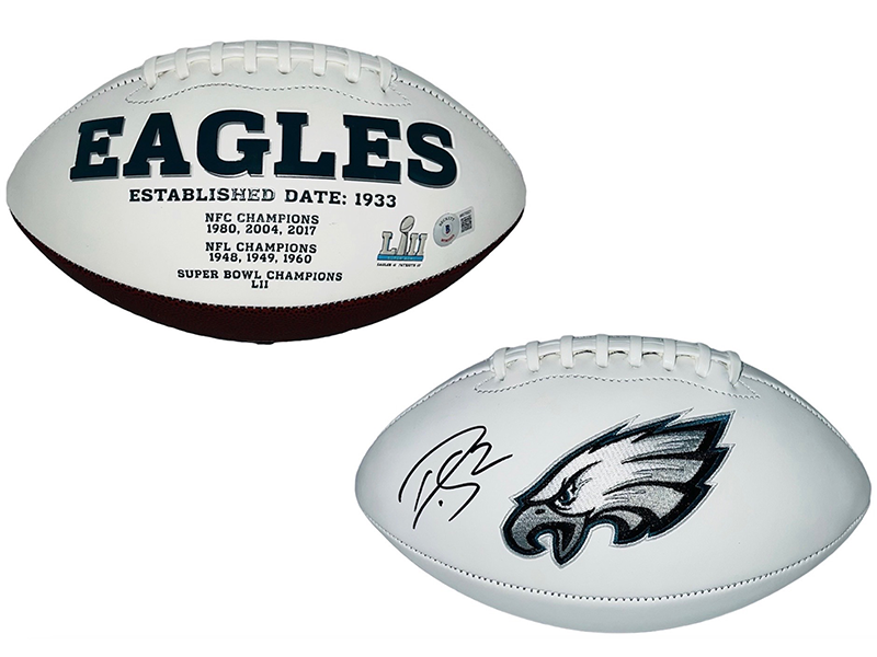 Darius Slay Jr. Autographed Philadelphia Eagles Logo Football (Beckett)