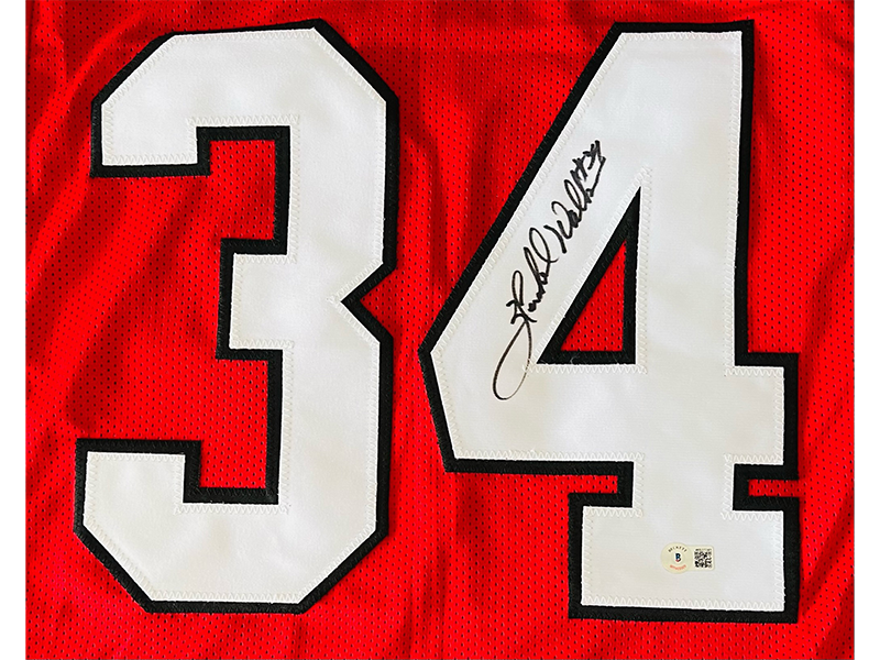 Herschel Walker Autographed College-Edition Red Football Jersey (Beckett)