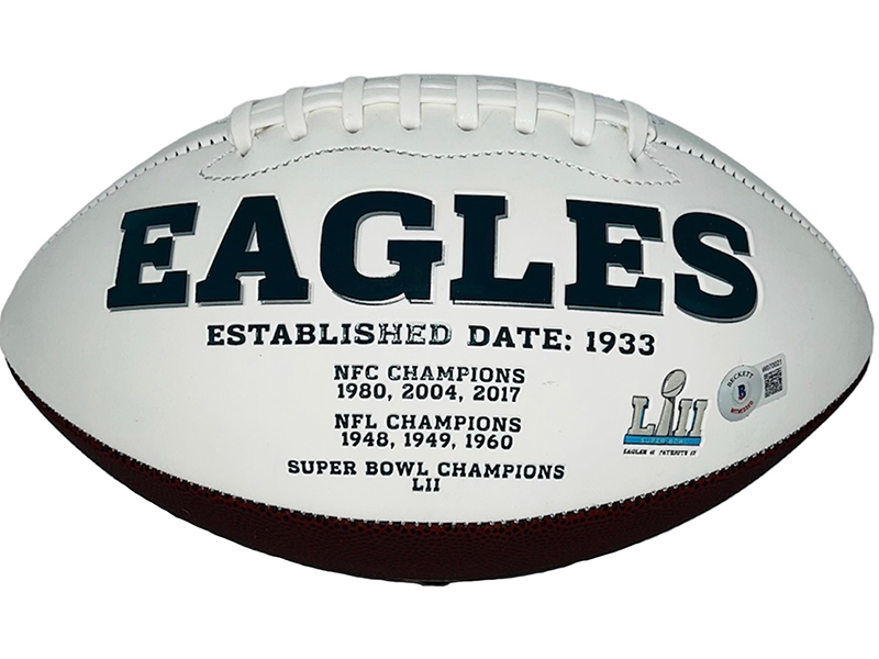 Darius Slay Jr. Autographed Philadelphia Eagles Logo Football (Beckett)