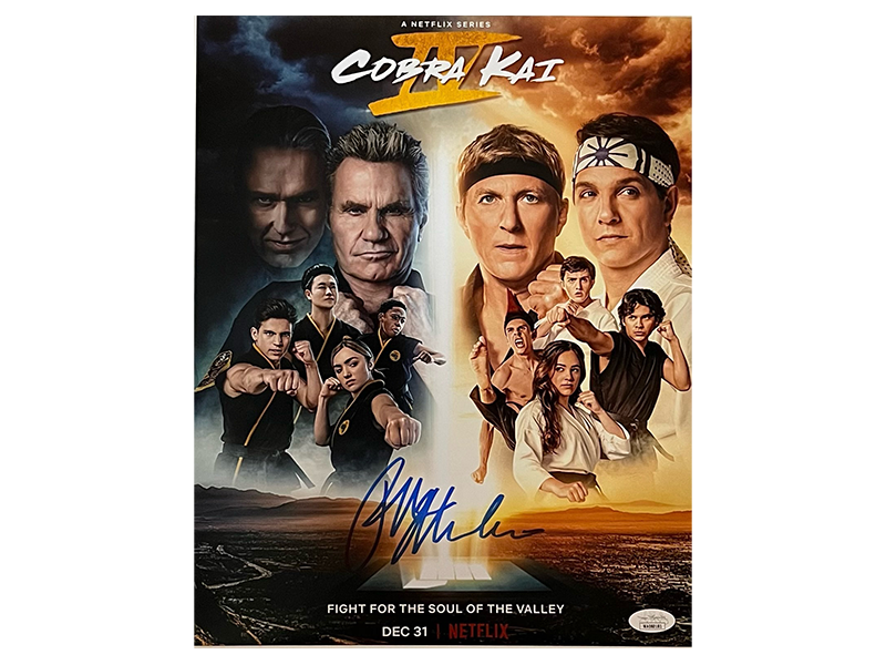 Ralph Macchio Autographed The Karate Kid Cobra Kai Color 11x14 Photo JSA