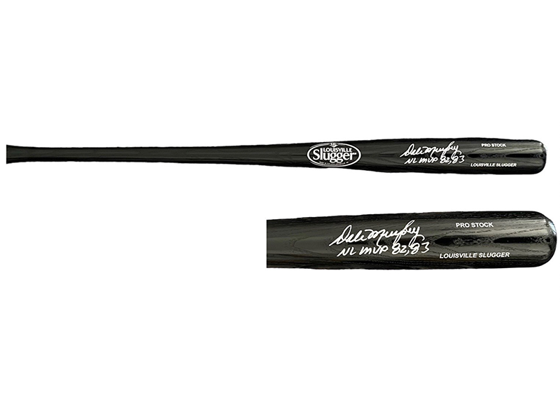 Dale Murphy Autographed NL MVP 82,83 Rawlings Official MLB Black Baseball Bat (JSA)