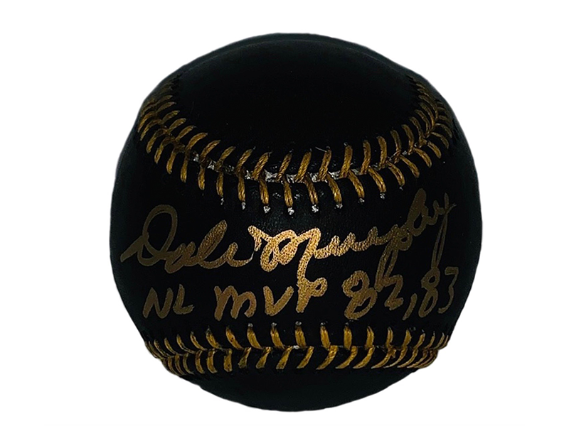 Dale Murphy Autographed NL MVP 82,83 Rawlings Official MLB Black Baseball (JSA)