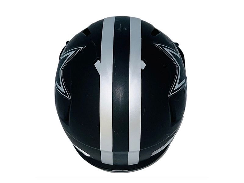 Trevon Diggs Dallas Cowboys Autographed Eclipse Black Mini Helmet JSA