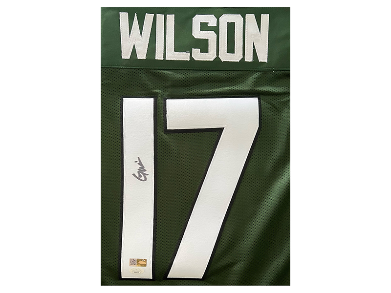 Garrett Wilson Autographed Signed New York Green Football Jersey (JSA)