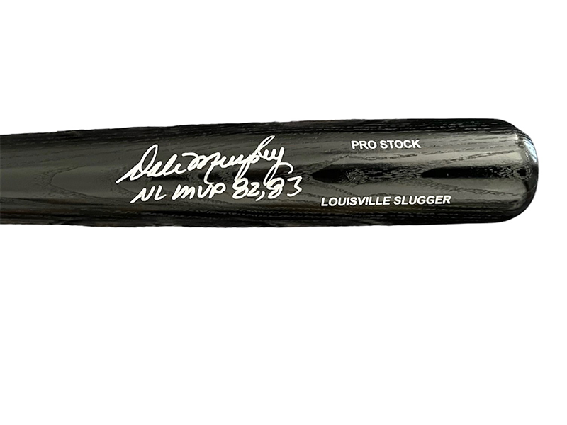 Dale Murphy Autographed NL MVP 82,83 Rawlings Official MLB Black Baseball Bat (JSA)