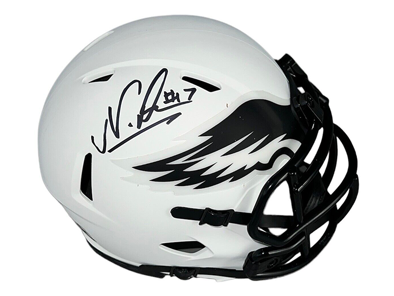 Nakobe Dean Philadelphia Eagles Autographed Lunar Mini Helmet (JSA)