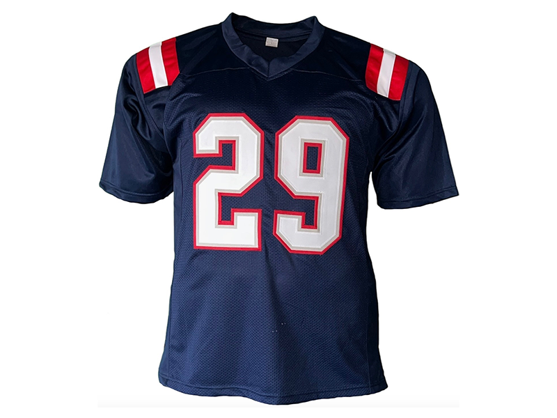 LeGarrette Blount Autographed New England Navy Blue Football Jersey JSA