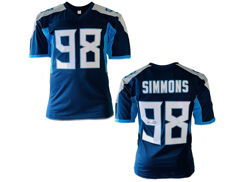 Jeffery Simmons Autographed Blue Tennessee Pro Style Football Jersey (JSA)