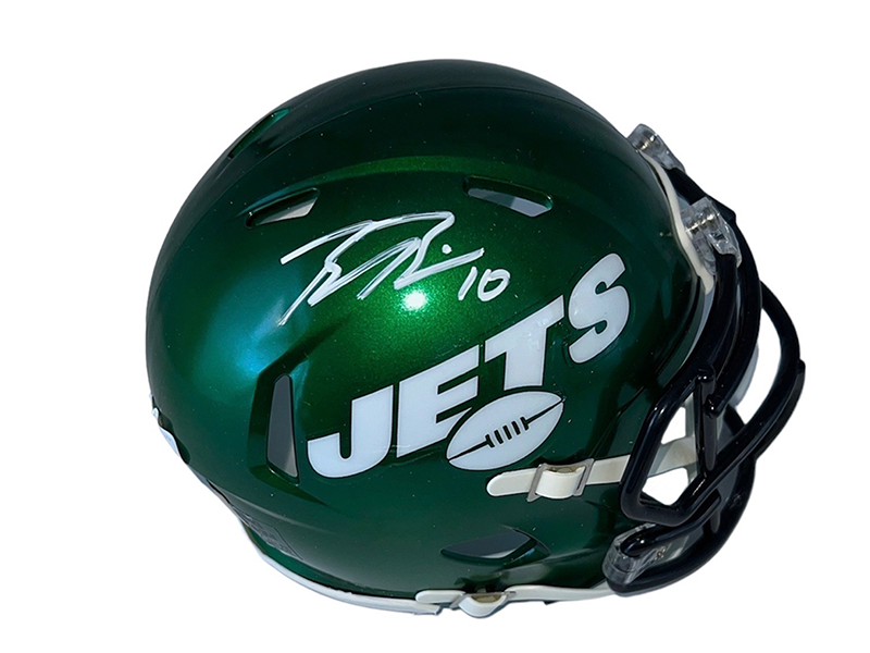 Braxton Berrios Signed New York Jets Speed Mini Helmet (JSA)