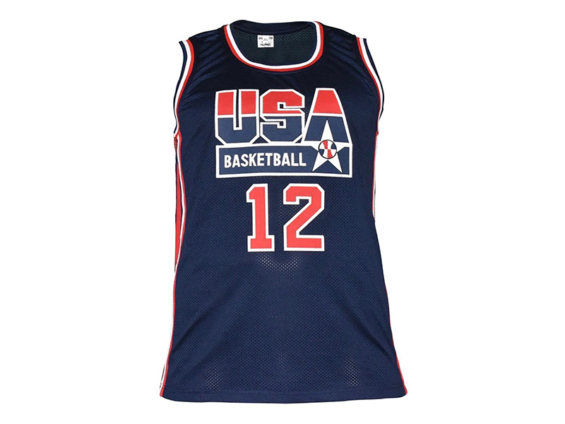 Dominique Wilkins Autographed USA Blue Basketball Jersey (JSA)