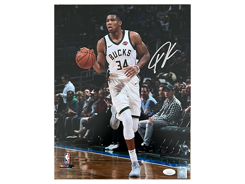 Giannis Antetokounmpo Milwaukee Bucks Autographed 11x14 Photo JSA