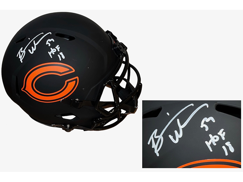 Brian Urlacher Full Size Autographed Chicago Bears Eclipse Helmet Beckett