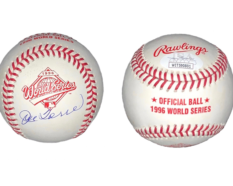 Joe Torre 1996 World Series Autographed Official Rawlings Baseball JSA