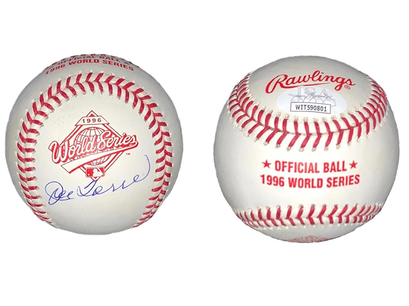 Joe Torre 1996 World Series Autographed Official Rawlings Baseball JSA
