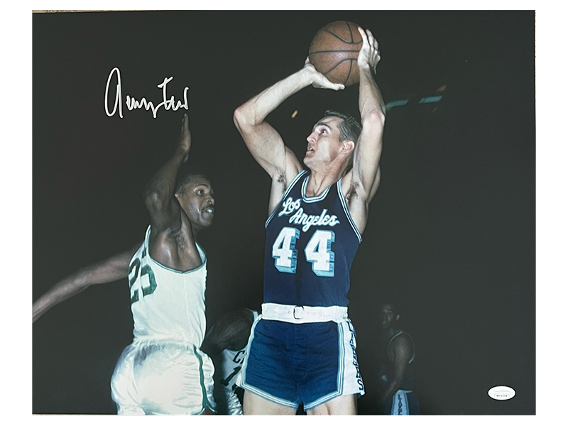 Jerry west Los Angeles Lakers Autographed 16x20 Photo JSA