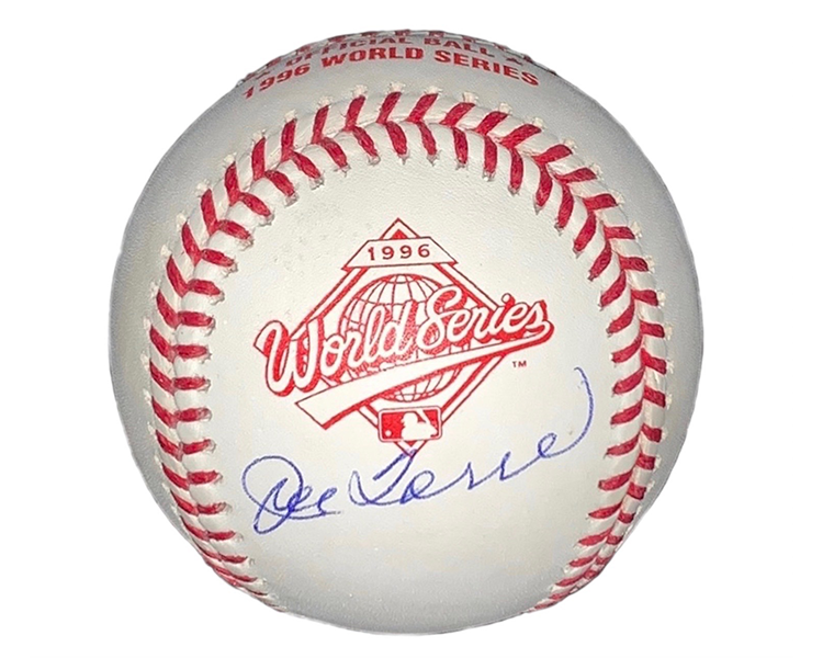 Joe Torre 1996 World Series Autographed Official Rawlings Baseball JSA