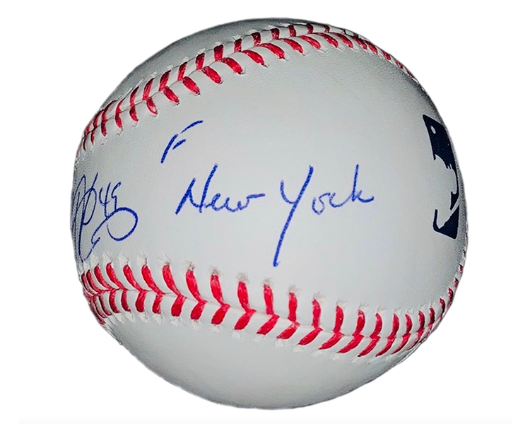 John Rocker Autographed "F New York” Inscription Rawlings MLB baseball (JSA)