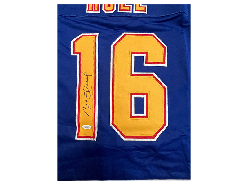 Brett Hull Autographed Pro Style Hockey Jersey Blue (JSA)